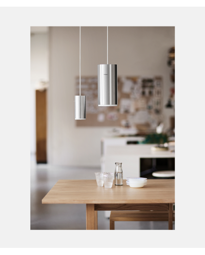 Moebe Tube Pendant Large - Brushed Aluminium